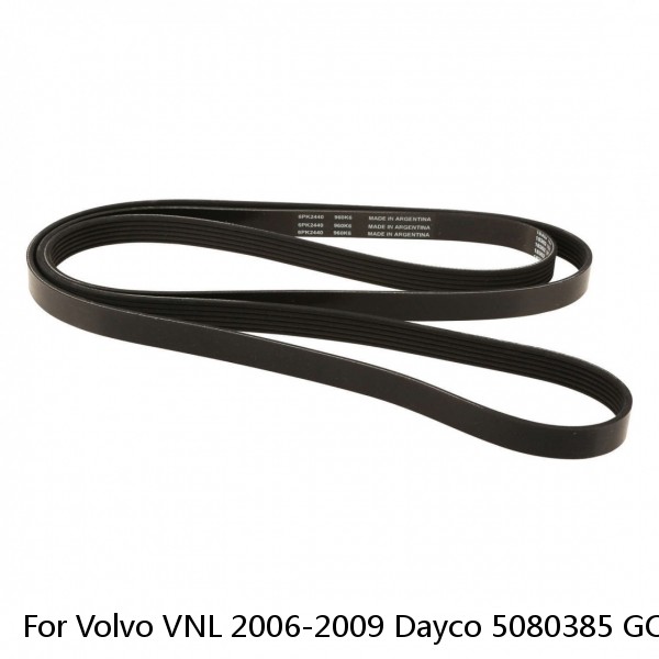For Volvo VNL 2006-2009 Dayco 5080385 GOLD Label Poly Rib Heavy Duty Belt #1 image